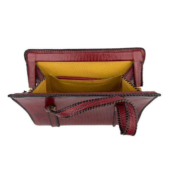 Red Vintage Leather Handbag - Picture 4 of 4